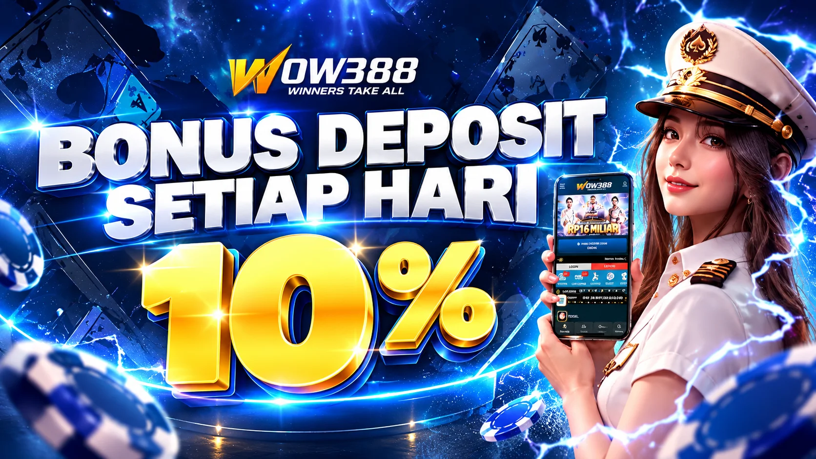 Bonus Deposit Setiap Hari 10% WOW388